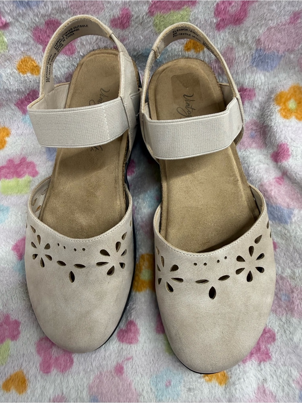 Women's Beige Cutout Slingback Clog - Unbranded